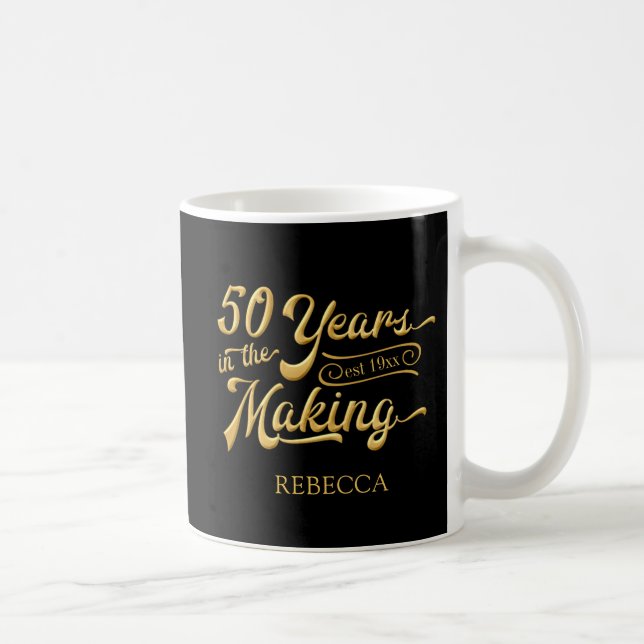 Mug 50e anniversaire Black Gold 50 ans dans la fabrica (Droite)