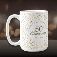 50e anniversaire de mariage Cœurs dorés