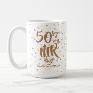 Mug 50e anniversaire de Mariage d'or de M. Right Fun