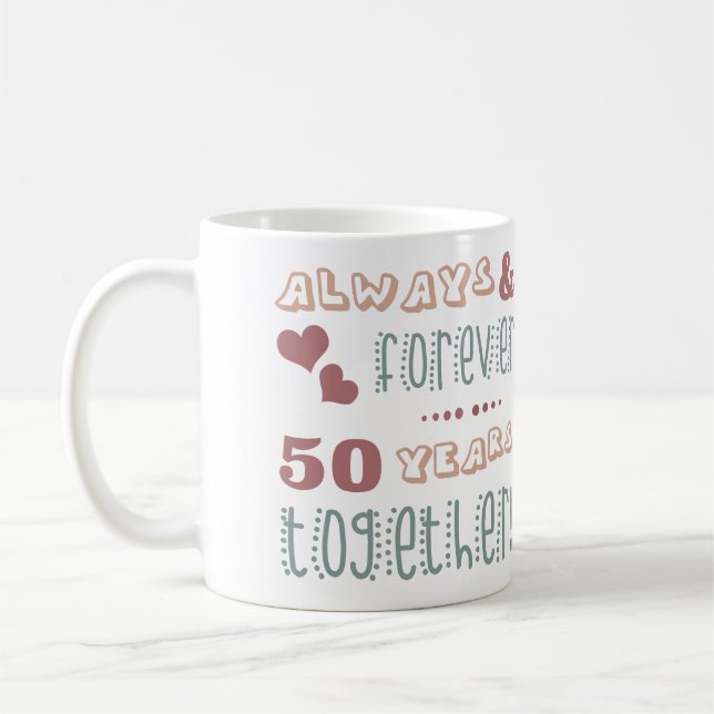 Mug 50e anniversaire du Mariage mignon (Gauche)