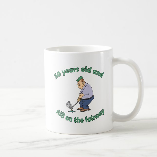 Mug 50e anniversaire Golfer Gag cadeau (Droite)