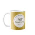 50e anniversaire Mariage Gold Coeurs d'huile Confe