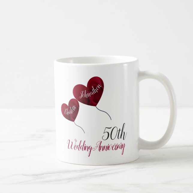 Mug 50e (ou tout autre) cadeau d'anniversaire de maria (Droite)