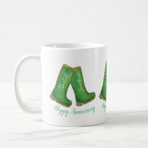 Mug 55e anniversaire mariage émeraude Botte verte