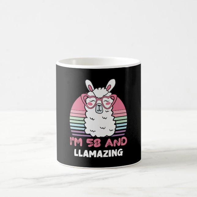Mug 58 ans Anniversaire lamazing 58e anniversaire Llam (Centre)