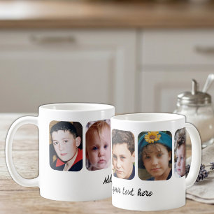 Mug 5 collage de photos ajouter du texte blanc