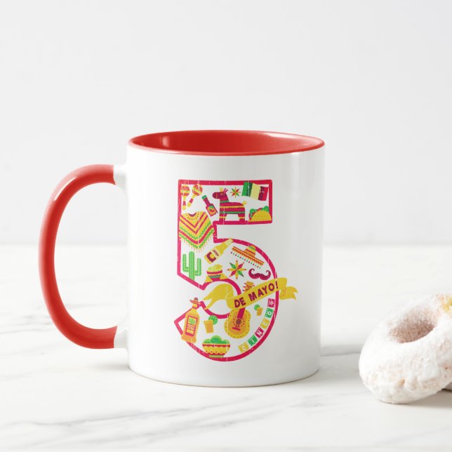Mug 5 De Mayo - Icônes mexicaines (Avec donut)