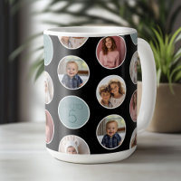 5 Photo Bordure Cercle - Blanc Noir