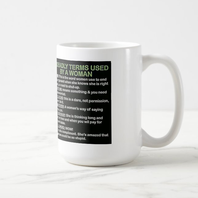 Mug 5 termes mortels employés par une femme (Droite)