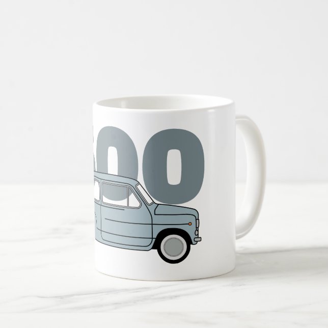 Mug 600 azul (Devant droit)