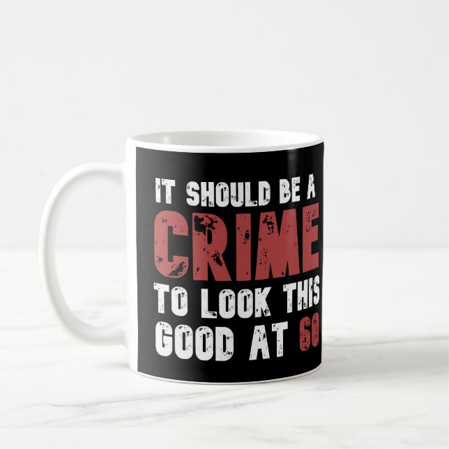 Mug 60 Ans Amusant 60e Anniversaire Distressé (Gauche)