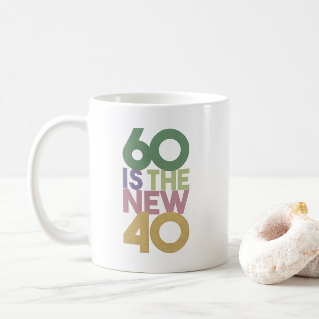 Mug 60 est le nouveau cadeau 40 - 60e anniversaire Ess (Avec donut)