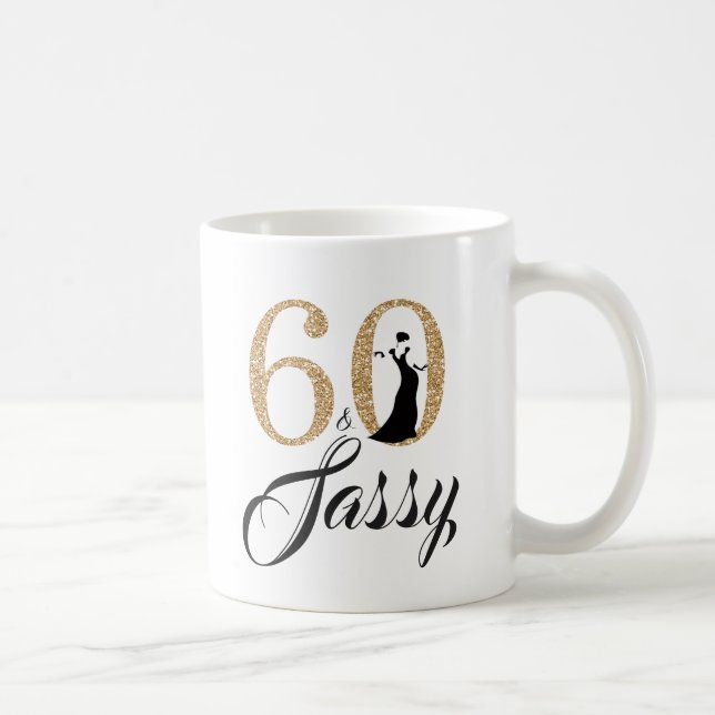 Mug 60 et anniversaire de parties scintillantes (Droite)