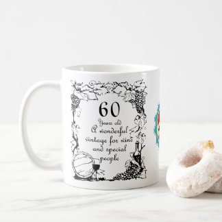 Mug 60e anniversaire Personnalisation du vin Vintage 6