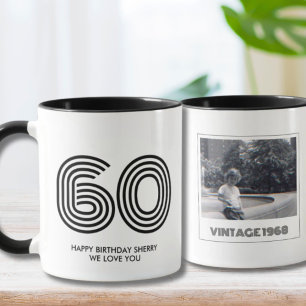 Mug 60e fête d'anniversaire Favoriser l'année Vintage