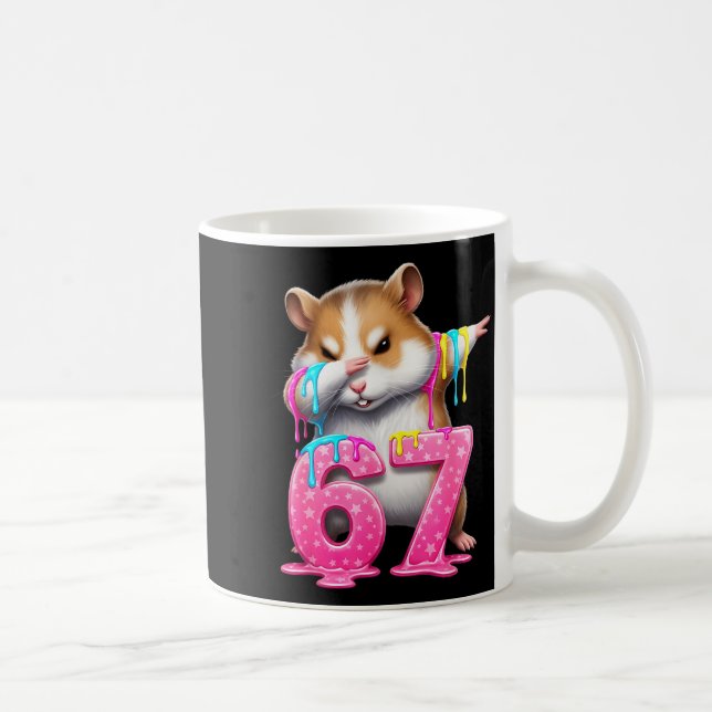 Mug 67 Animals Funny 67 Brainrot Youth Kids Hamster 67 (Droite)