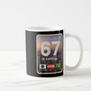Mug 67 Appelle Drôle Génération Z Argot Mème Écran de 