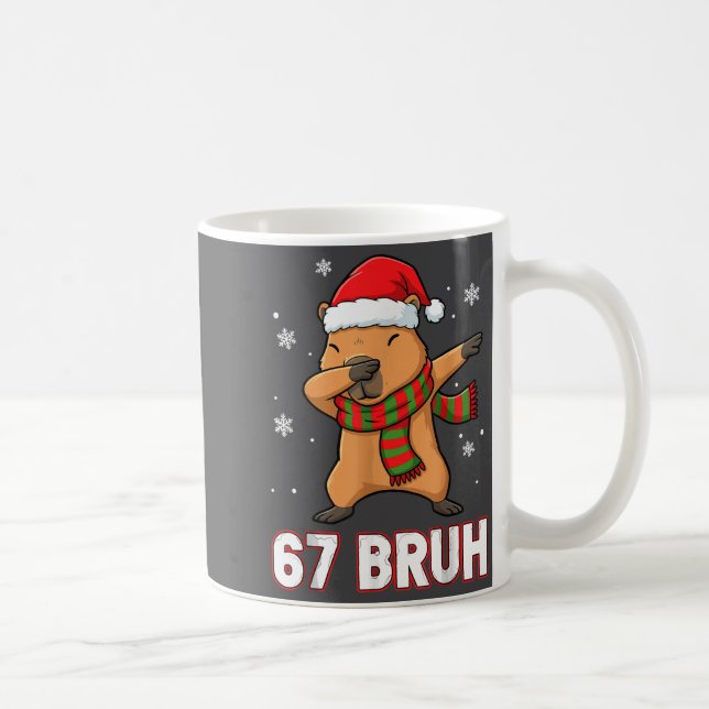 Mug 67 Bruh Six Seven Meme Capybara Christmas Kids Boy (Droite)