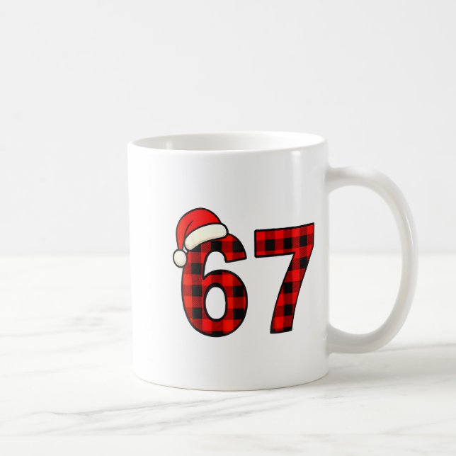 Mug 67 Christmas Funny Six Seven Meme Brainrot Plaid S (Droite)