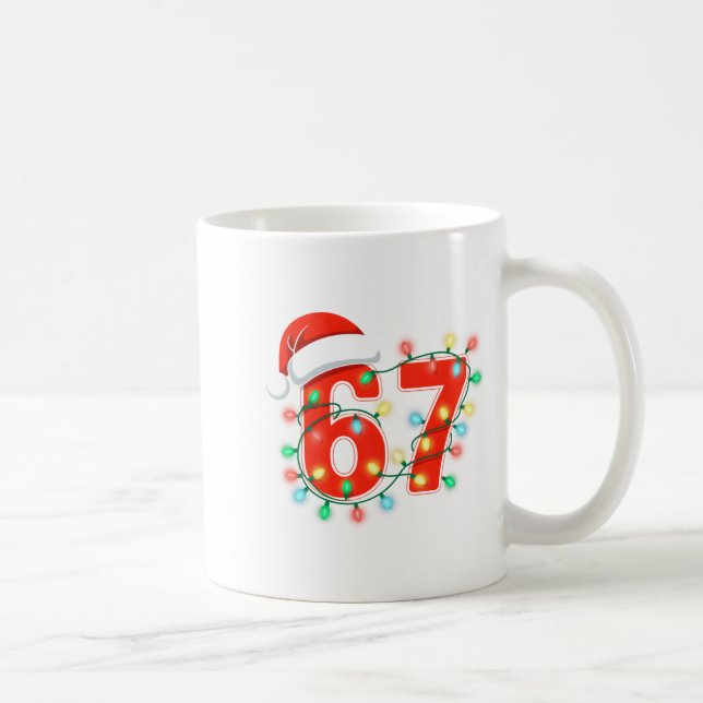 Mug 67 Christmas Lights Meme Saying 6 7 Costume Xmas L (Droite)