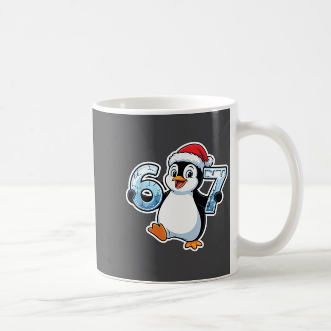 Mug 67 Christmas Penguin Santa Hat Birthday Holiday  (Droite)