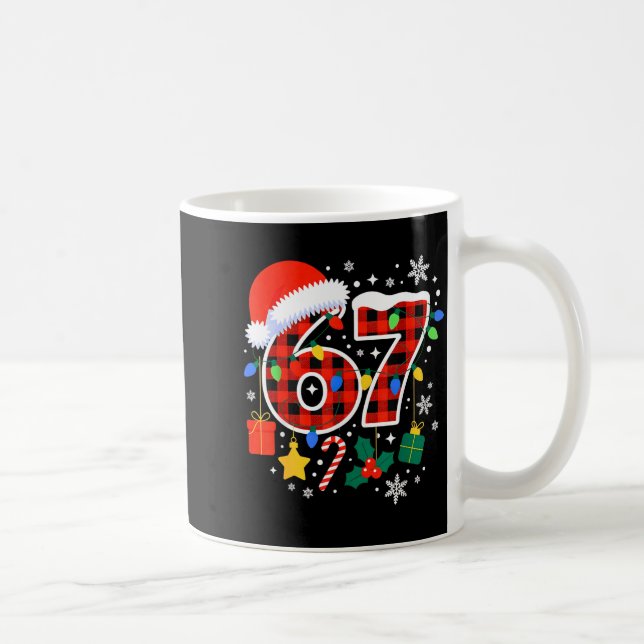 Mug 67 Christmas Red Plaid 6 7 Six Seven Boys  (Droite)