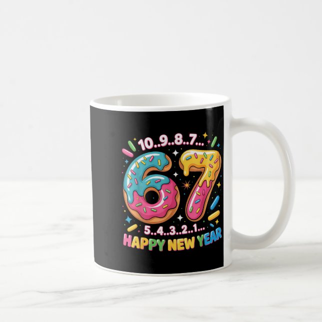 Mug 67 Countdown Happy New Year 2026 Funny Donut Numbe (Droite)