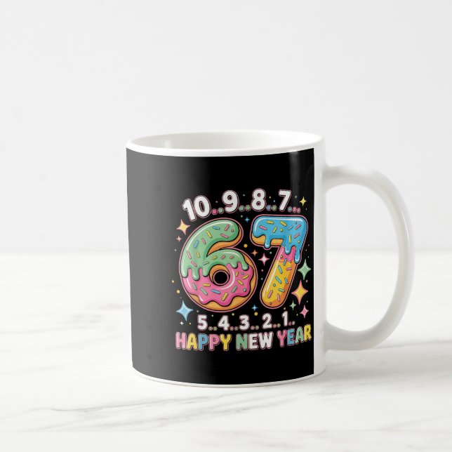 Mug 67 Countdown Happy New Year 2026 Funny Donut Numbe (Droite)