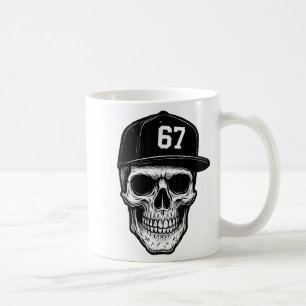 Mug 67 Crâne Halloween Brainrot Meme Six Sept Enfants 