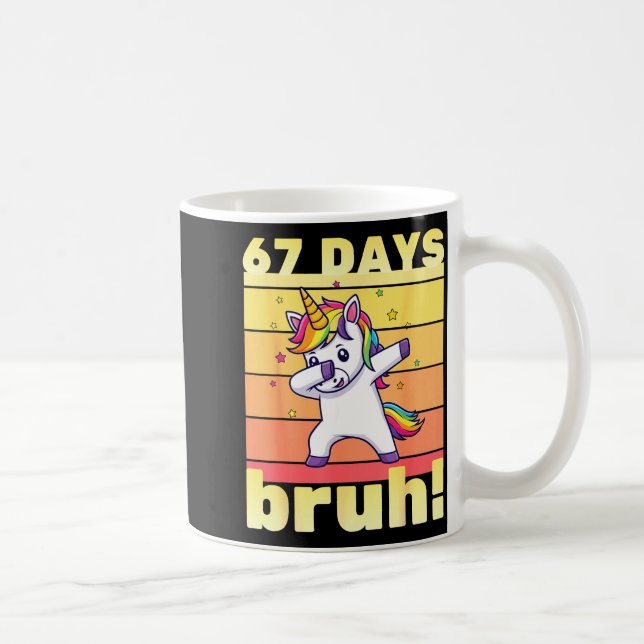 Mug 67 Days Of School Bruh Funny Teacher Kids Dabbing  (Droite)