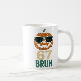 Mug 67 Halloween Bruh Citrouille 6-7 Mème Gen Alpha Sl