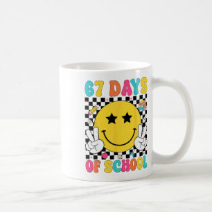 Mug 67 Jours D'école Sourire Rétro Enseignant Enfants 