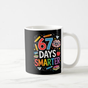 Mug 67 jours plus intelligents 67e jour d'école enseig