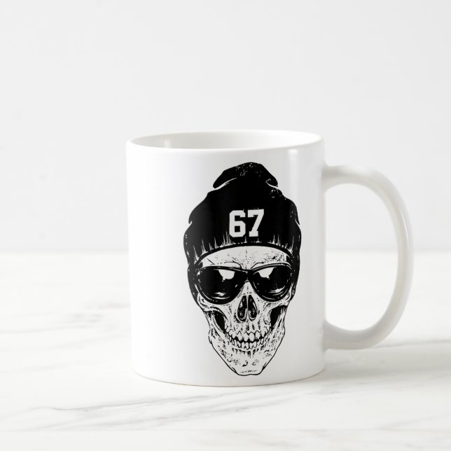 Mug 67 Six Seven 67 Meme Funny Distressed 67 Number Sp (Droite)