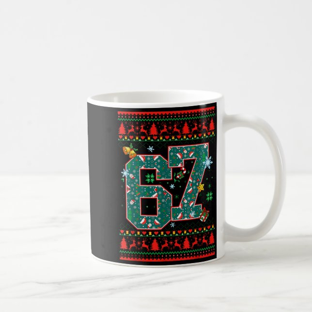 Mug 67 Six Seven Christmas Funny Meme Hand 67 Couples  (Droite)