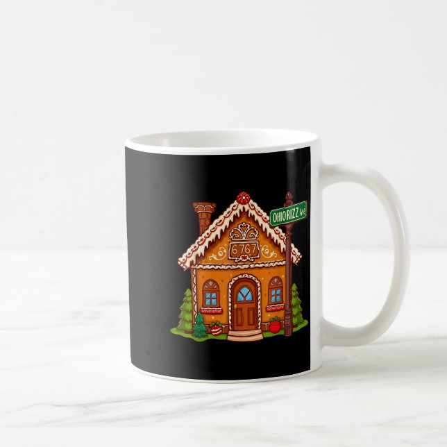 Mug 67 Six Seven Gingerbread House Funny Teacher Chris (Droite)
