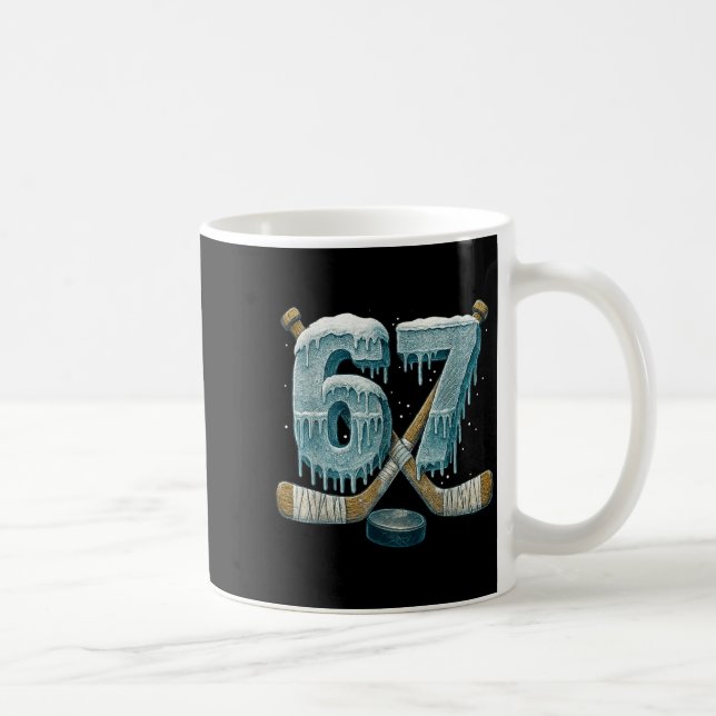 Mug 67 Six Seven Hockey Drip Number Funny 6 7 Meme  (Droite)