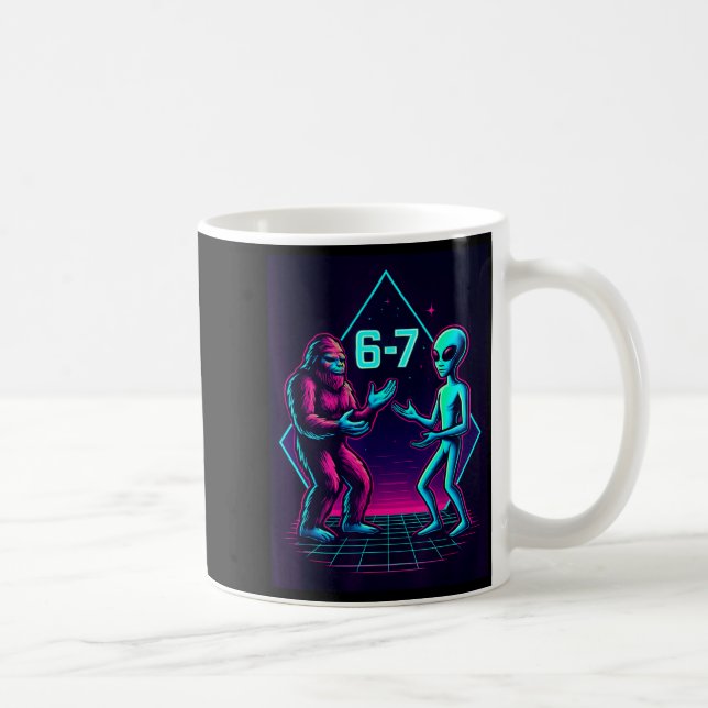 Mug 67 Six Seven Meme Funny Bigfoot Alien Sasquatch Uf (Droite)