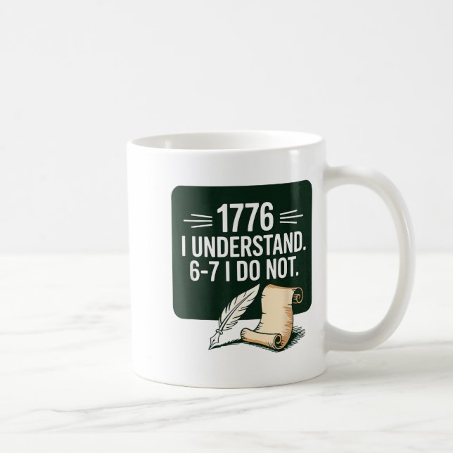 Mug 67 Social Studies Teacher 1776 I Understand 6 7 I  (Droite)