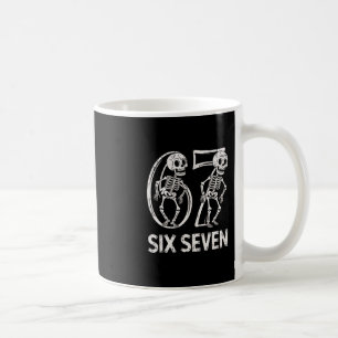 Mug 67 squelette drôle six sept Gen Alpha Halloween 6-