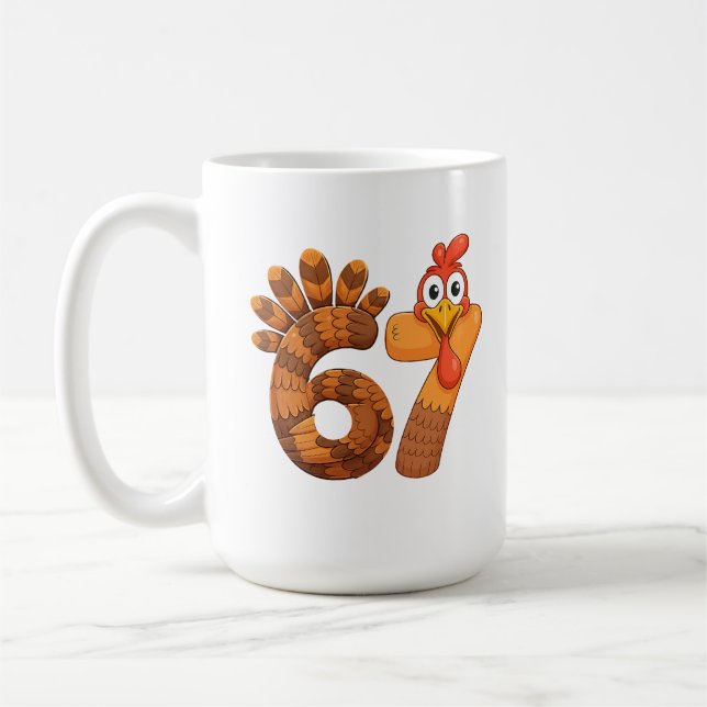 Mug 67 turkey thanksgiving funny (Gauche)