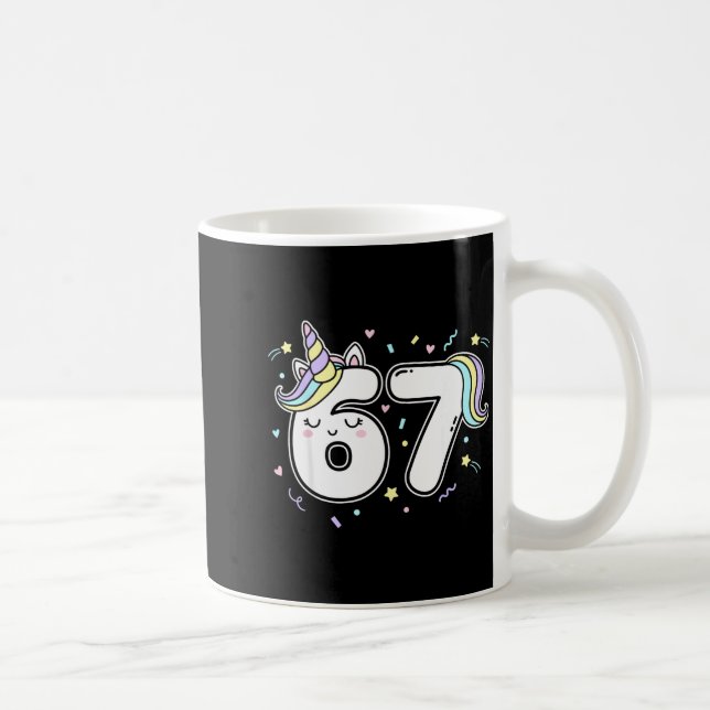 Mug 67 Unicorn Six Seven 6-7 Meme  (Droite)
