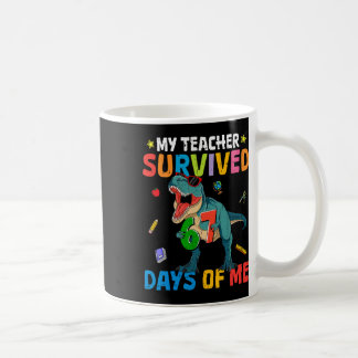 Mug 67th Day Of School My Teacher Survived 67 Days Boy