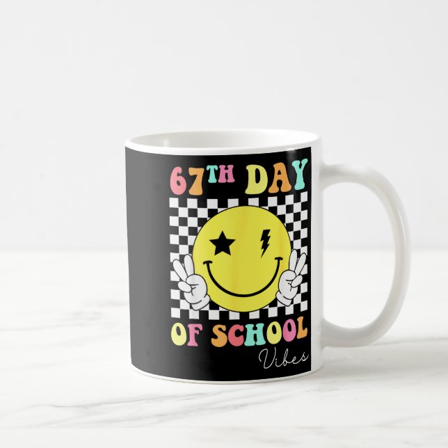 Mug 67th Day Of School Smile Face 67 Six Seven Meme Gi (Droite)