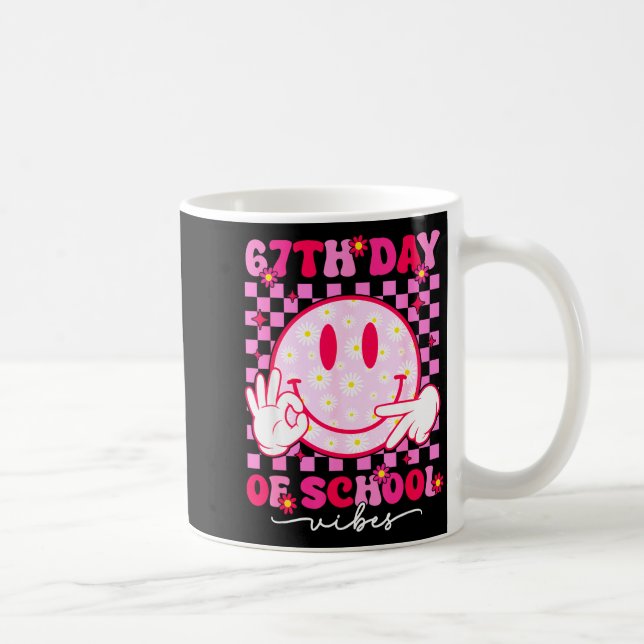 Mug 67th Day Of School Vibes 67 Meme Cute Smile Face T (Droite)