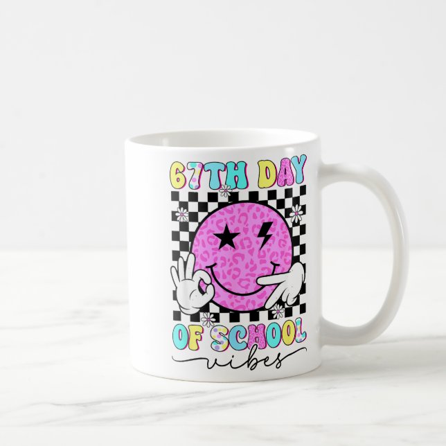 Mug 67th Day Of School Vibes Funny Six Seven 67 Meme  (Droite)