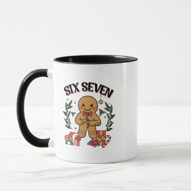 Mug 6 7 Biscuit de Noël Main Génération Z Alpha Mème  (Gauche)