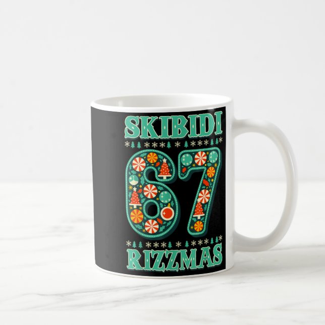 Mug 6 7 Christmas Skibidi Rizzmas 67 Meme Gen Alpha Sl (Droite)
