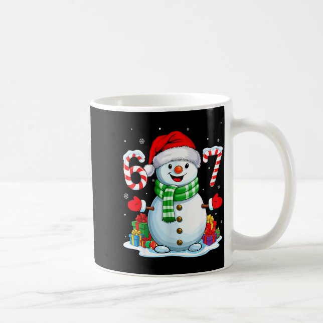 Mug 6 7 Meme Christmas Funny Snowman Six Seven 67 Men  (Droite)