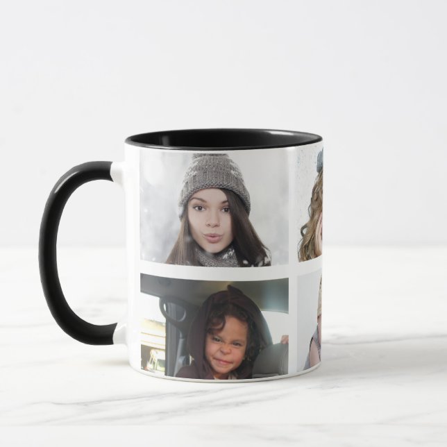 Mug 6 Photos Photo Images Personnalisées (Gauche)